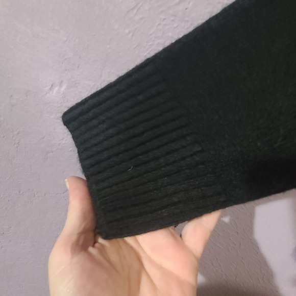 It's Our Time Womens Black Cowl Neck Drawstring Knit Sweater XL Relaxed Fit - Picture 8 of 9